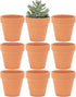 Yishang 2 Inch Mini Terracotta Clay Pots - Pack of 9 Small Hand Craft Nursery Plant Pot for Succulent Cactus