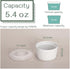 DOWAN 4 oz Ramekins with Lids, Oven Safe, Porcelain White Souffle Ramekins, Set of 6