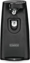 Dominion Tall Electric Can Opener, Easy Push Down Lever, Knife Sharpener, Bottle Opener & Built-In Cord Storage, Opens All Standard-Size and Pop-Top Cans, Easy to Clean, Black by Dominion