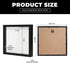 Muzilife 8x8 Shadow Box Picture Frame with Linen Board - Deep Wood & Glass Display Case for Memories (Black)