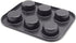 Muffin Pan, 6 Cup Cupcake Baking Pan, No Stick Carbon Steel, Easy Clean