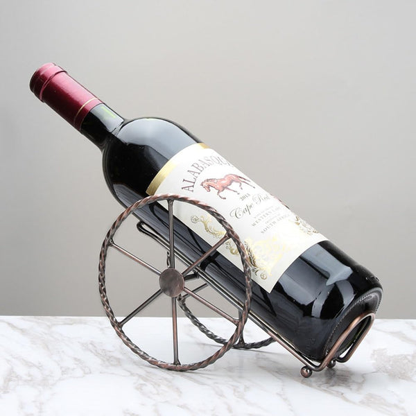 Countertop Wine Rack for Wine Storage, Red Bronze Metal Rack for Living Room, Dining Room, and Wine Cellar