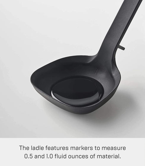 Yamazaki Home Tower Silicone Ladle, Black