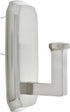 HIGH & MIGHTY 515804 Decorative Metal Hook, Easy Tool-Free Dry Wall Installation, Satin Nickel, Holds up to 25lb