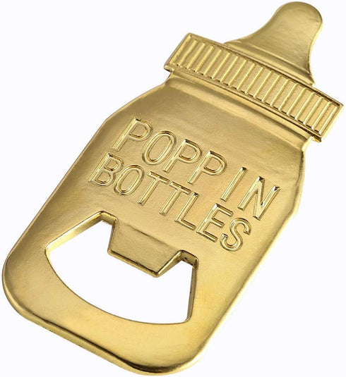 YFS 6 Pcs White Bottle Opener Baby Shower Gifts, Rose Gold Feeding Bottle Wedding Favors