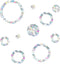 Ring and Circle Static Window Clings, Anti Collision Decals for Bird Strikes, Set of 35