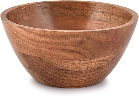 NIRMAN Bowl Set Acacia Wood for Kitchen, Small Snack Bowls Set for Entertaining, Wooden Bowls for Décor (6" x 6" x