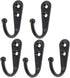 Yetaha 20PCS Wall Mounted Hooks with 40 Screws, Double Holes Towel Robe Hat Coat Hook for Kitchen, Bathroom, Bedroom,
