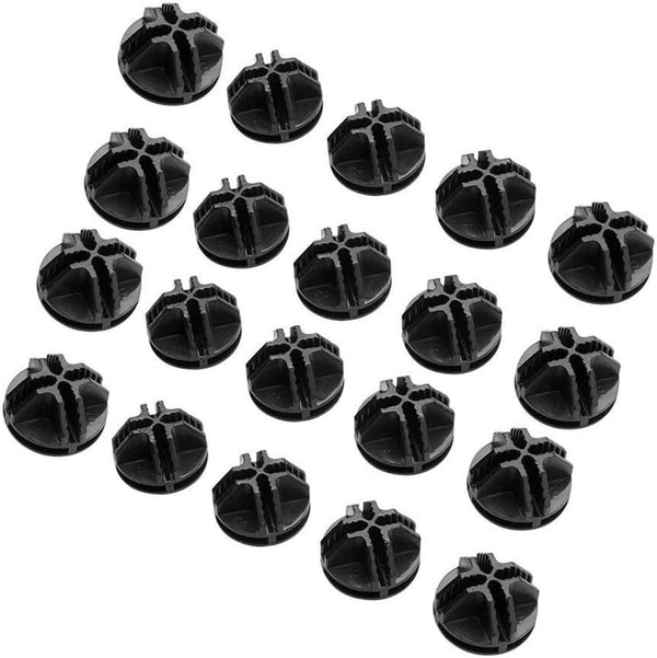 URBEST Wire Cube Connectors, Plastic Connectors for Modular Organizer Closet and Wire Grid Cube Storage (Black, 20)