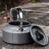 Outdoor Camping Tea Kettle Teapot 1.1L, Portable Coffee Pot Picnic Set, Wood Stove Steamer for Hiking (Grey)