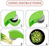 AOZBZ Herb Roller Mincer, Manual Hand Scallion Chive Mint Cutter with 6 Stainless Steel Blades