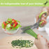 Herb Cutter Scissors, 5 Blade Kitchen Multipurpose Cutting Shear with Safety Cover & Cleaning Comb (Green)