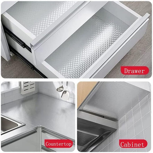 Kitchen Wallpaper Oil Proof Sticker, Self-Adhesive Contact Paper, Waterproof and Heat Resistant, 15.7X118 Inches