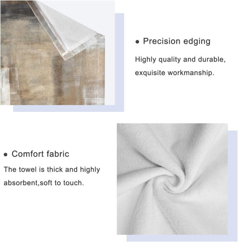 MATEKULI Set,3 Set(1 1 1 Taupe Grey Bath Towels Piece Brown Beige Ombre Towels Bath Towel Hand Towel