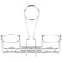 G.E.T. Chrome Metal Two Compartment Condiment Caddy - 4-22735 Metal Table Caddies Collection