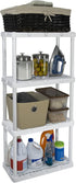 Gracious Living 4 Shelf Knect-A-Shelf Solid Light Duty Storage Unit - 12 x 24 x 48 Organizer for Home, Garage, Basement