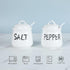 HAOTOP Salt and Pepper Bowls with Lid and Spoon -12 oz Ceramic Salt and Pepper Cellar Set, Salt and Pepper Containers, Spice Box for Counter, Farmhouse Kitchen Decor, White by HAOTOP