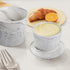 Butter Crock for Counter with Water, Marble Ceramic French Butter Keeper Dish with Lid for Spreadable Butter