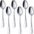 HANSGO Teaspoons Stainless Steel, 6 Piece Dinner Spoons Set, 6.7 inches for Home Kitchen or Restaurant