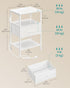 1 2 ULGS301WH01S SONGMICS BELLAH Collection - Nightstand with Charging Station and App-Controlled Adjustable LED