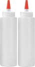 Homestead Choice 2-pack Plastic Squeeze Bottles for Sauces - 16oz Condiment Squeeze