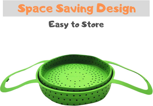 Silicone Steamer Basket, Foldable, Space-Saving, Fits 6, 8 Qt Instant Pot and Similar-Sized Pressure Cookers Accessories