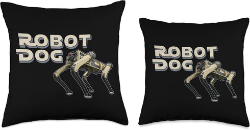 Drone Dog Toy Programmer Coding Automation Dog Drone Throw Pillow, 18x18, Multicolor