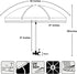 AMMSUN 47 inches 360-degree 50+, XL Chair Umbrella with Universal Clamp Adjustable and Swivel UPF Portable Clamp on