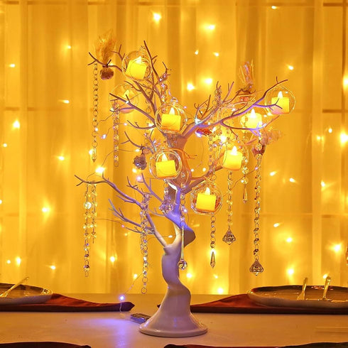 12 Pcs 3.15"/8cm Hanging Candle Holder Glass Globes for Candles, Air Plant Holders, Home Wedding Decoration