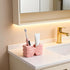 2-Slot Set, Counter Bow Toothbrush Holder Toothbrush and Toothpaste Holder Cute Toothbrush Holder Bathroom Organizer