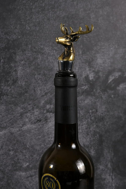 Deer Antler Wine Bottle Stopper for Bar, Thanksgiving, Christmas Gift