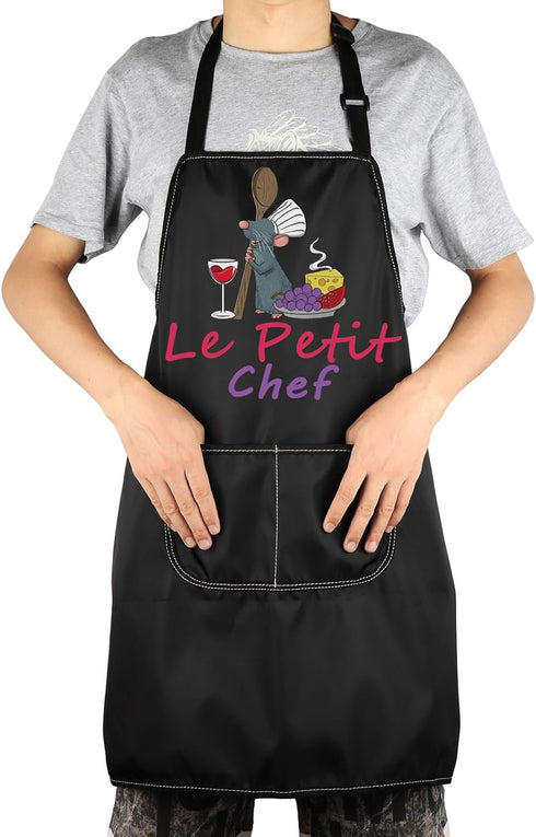 Rat Chef Kitchen Apron, Adjustable Gifts for Cooking, Baking, Grilling - Le Petit Chef