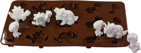 Candy Chocolate Silicone Mold Baking Tray, Dinosaur Dino Animal-Themed Non-Stick for Homemade Treats