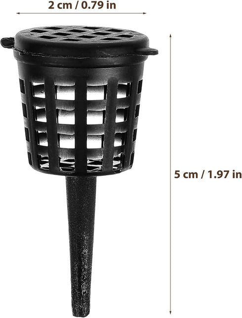 Yardwe 50pcs Bonsai Fertilizer Baskets, Mesh Baskets with Lid for Planting Nutrition Cups, Succulent, Orchid