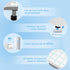 SEISSO Anti Vibration Pads for Washing Machine, Noise Cancelling Washer Pads, Hard Wearing Natural Rubber - 8PCS, White