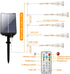 Galavasen Outdoor,5Pack 1000LED 8 Solar Firework Lights Modes Solar Hanging Firework Fairy String Lights Remote