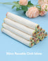 30PCS 8 8 Inches, 30BW02-B Babygoal Reusable Diaper Wipes, Natural Unbleached Baby Face Wipes, Soft Sturdy, x