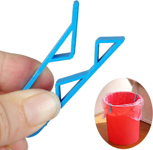 Melostu 20Pcs Plastic Kitchen Garbage Bin Clip, Washroom Trash Can Bag Clips, Waste Basket Garbage Bin Clamp,Rubbish