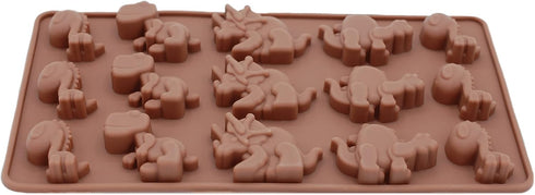 Candy Chocolate Silicone Mold Baking Tray, Dinosaur Dino Animal-Themed Non-Stick for Homemade Treats