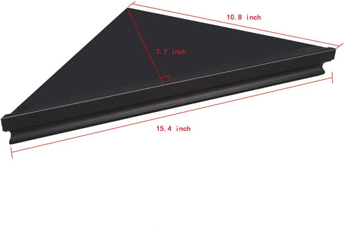 evron 1 Pack) Wall Mount Corner Shelf,Easy to Install Metal Front Floating Corner Shelves with Self-Adhesive Tapes