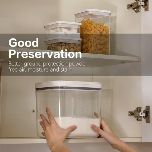 5.5 /5.81qt/5kg Flour Container - L Large Flour Dispenser Keep Your Flour Fresh and Dry Easily with Kitchen Essential