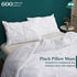 King Pillow Shams Set of 2, Pinch Pleated White Pillow Shams, 20x36, 100% Egyptian Cotton