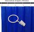 40 Pack Curtain Rings with Clips, Drapery Clips with Rings, 1.26 in Interior Diameter, Fits up to 1 in Curtain Rod,