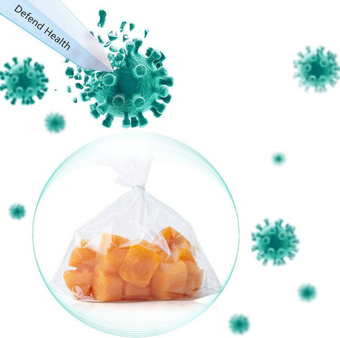 Food Storage Bags, 12 x 16 Plastic Produce Bags on a Roll, Clear Bags for Fruits, Vegetables, and Bread