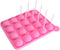 WARMBUY 20 Cavity Silicone Cake Pop Mold, Lollipop Baking Mold Tray with Sticks, Pink