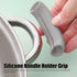 2 Pieces Silicone Hot Handle Holder, Non Slip Pot Holders Cover Assist Hot Pan Handle Rubber Heat Resistant Pot Sleeve Grip Cookware Handle for Frying Cast Iron Skillet Metal Pan (Gray)