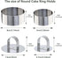Uncle Jack 4 Pieces Round Cake Ring Molds - Stainless Steel Cake Ring Mold with Pusher for Baking Pastry, Mousse