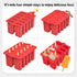 Silicone Popsicle Molds, 10 Cavity BPA-Free Red Cone Shaped Food Preparation Molds with Sticks and Funnel