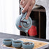 Amosfun Ceramic Teapot, Small Porcelain Teapot for Chinese Kungfu Tea, Blooming Loose Leaf Teapot