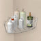 Acrylic Corner Shower Caddy, Strong Adhesive Shower Organizer Clear Wall Mounted Bathroom